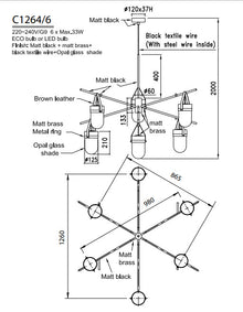 Almon 6-Arm Chandelier