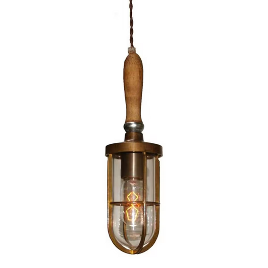 Trouble Clear Glass Single Arm Traditional Pendant
