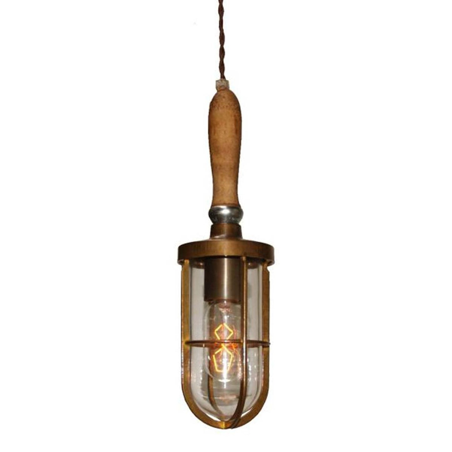 Trouble Crackled Glass Single Traditional Pendant
