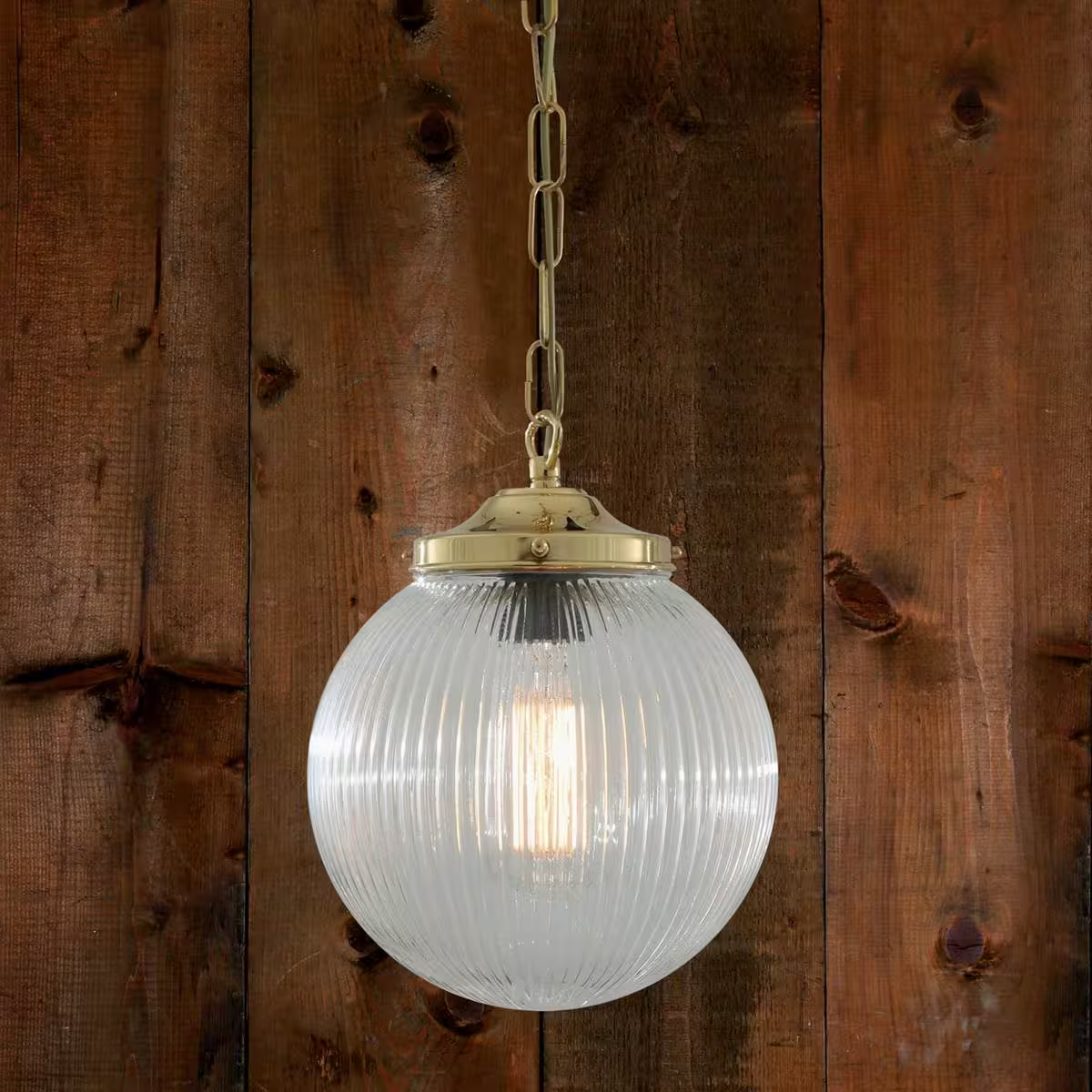 Fitzroy 20cm Holophane Globe Pendant