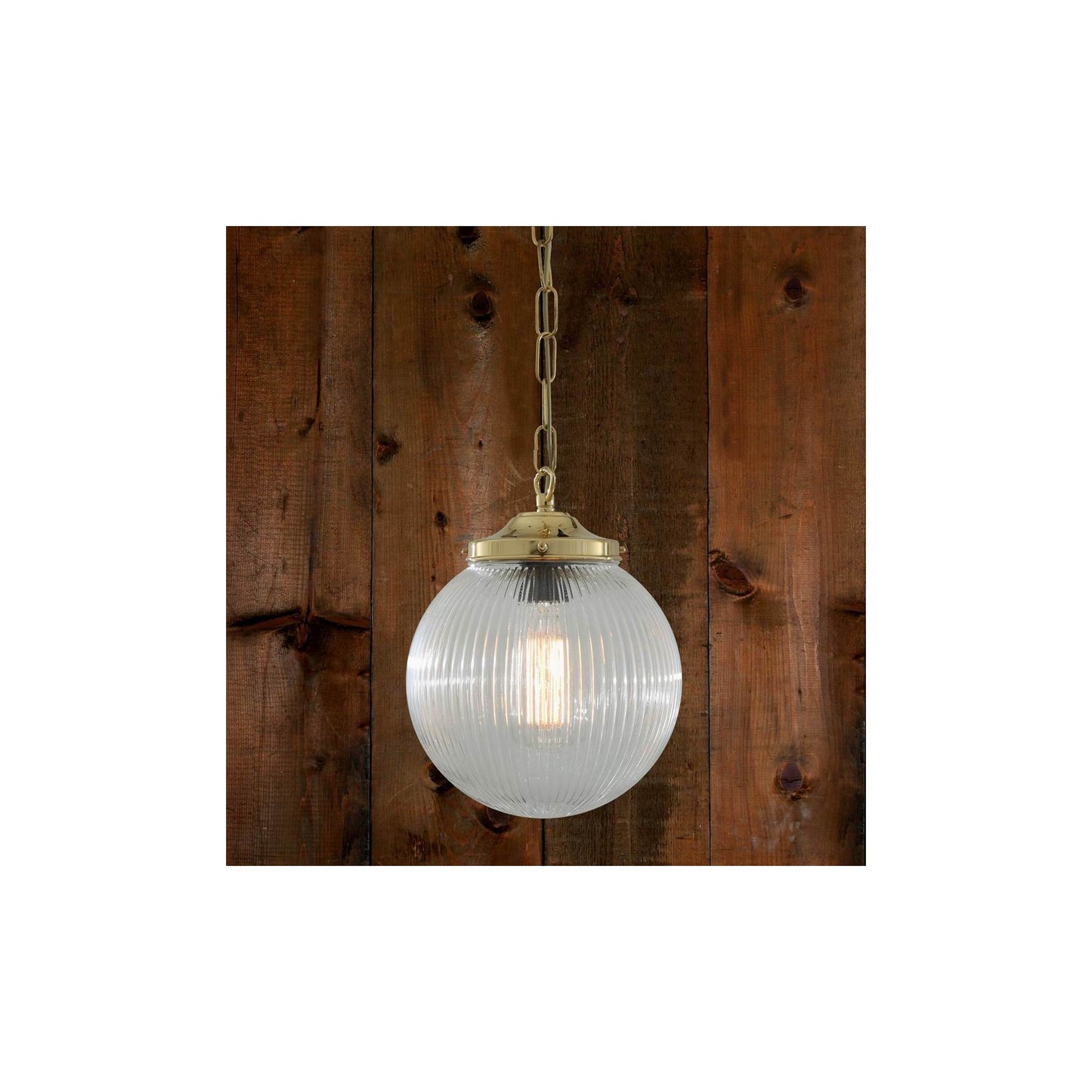 Fitzroy 20cm Holophane Globe Pendant