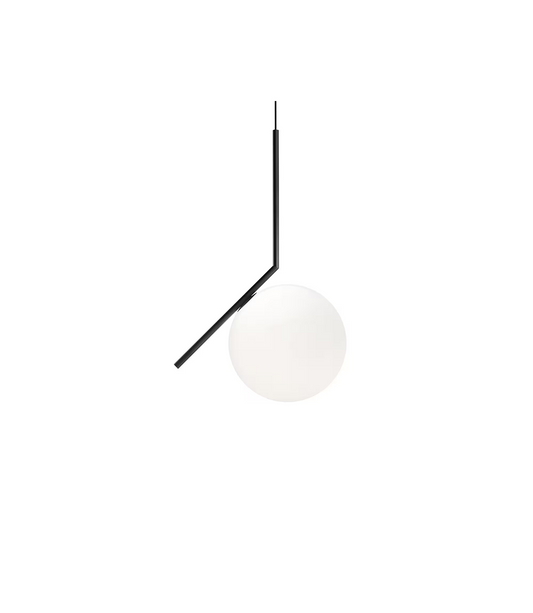 IC S2 Large Pendant Diffused Light with Blown Opal Glass