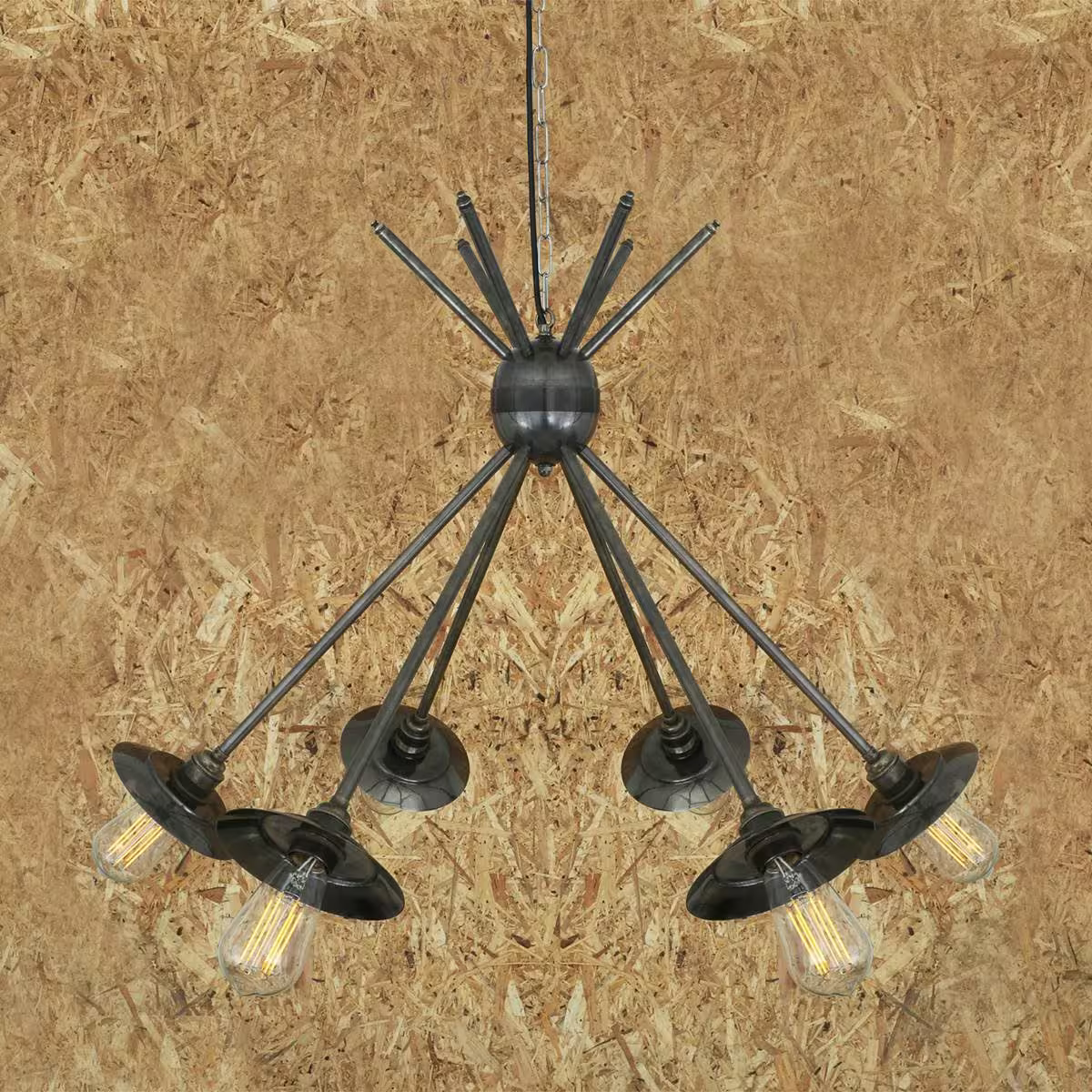 Hakone 6-Arm Industrial Chandelier