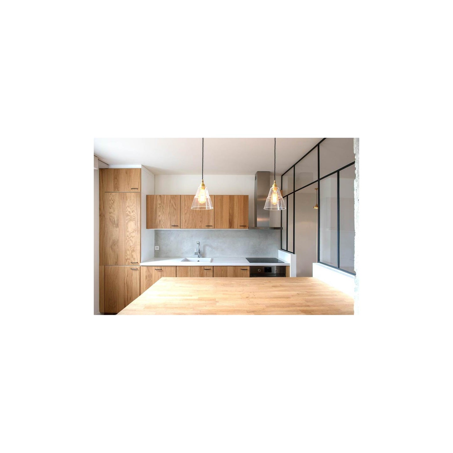 Lyx Adjustable Traditional Pendant with Clear Glass Shade