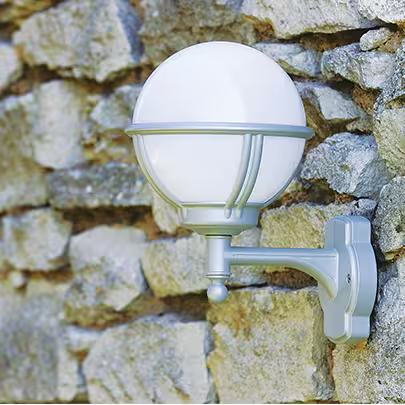 Boreal Model 3 Wall Light with Opal Plastic & Cast Aluminium