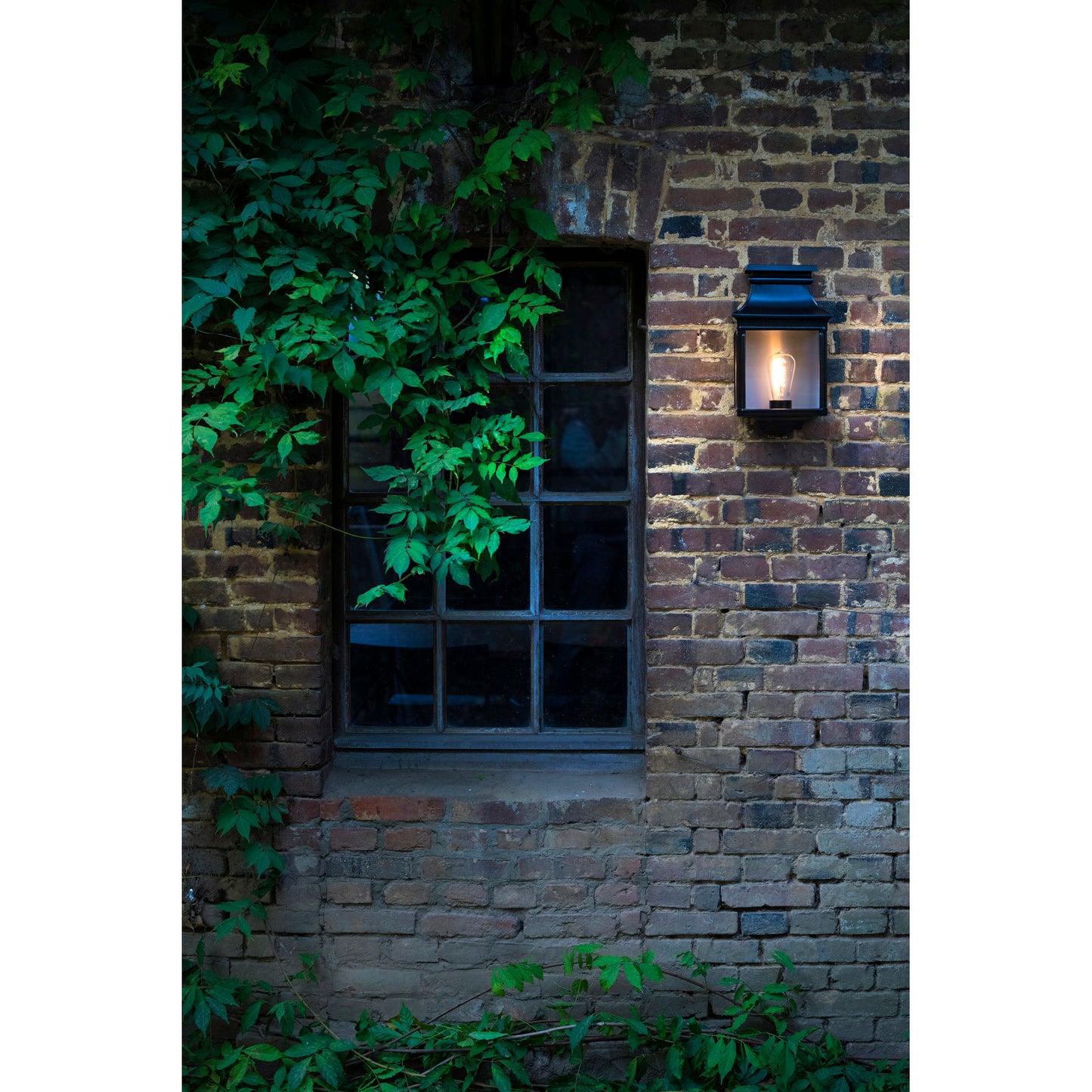 Louis Philippe 1 Clear Glass Wall Light with Three-Sided Lantern