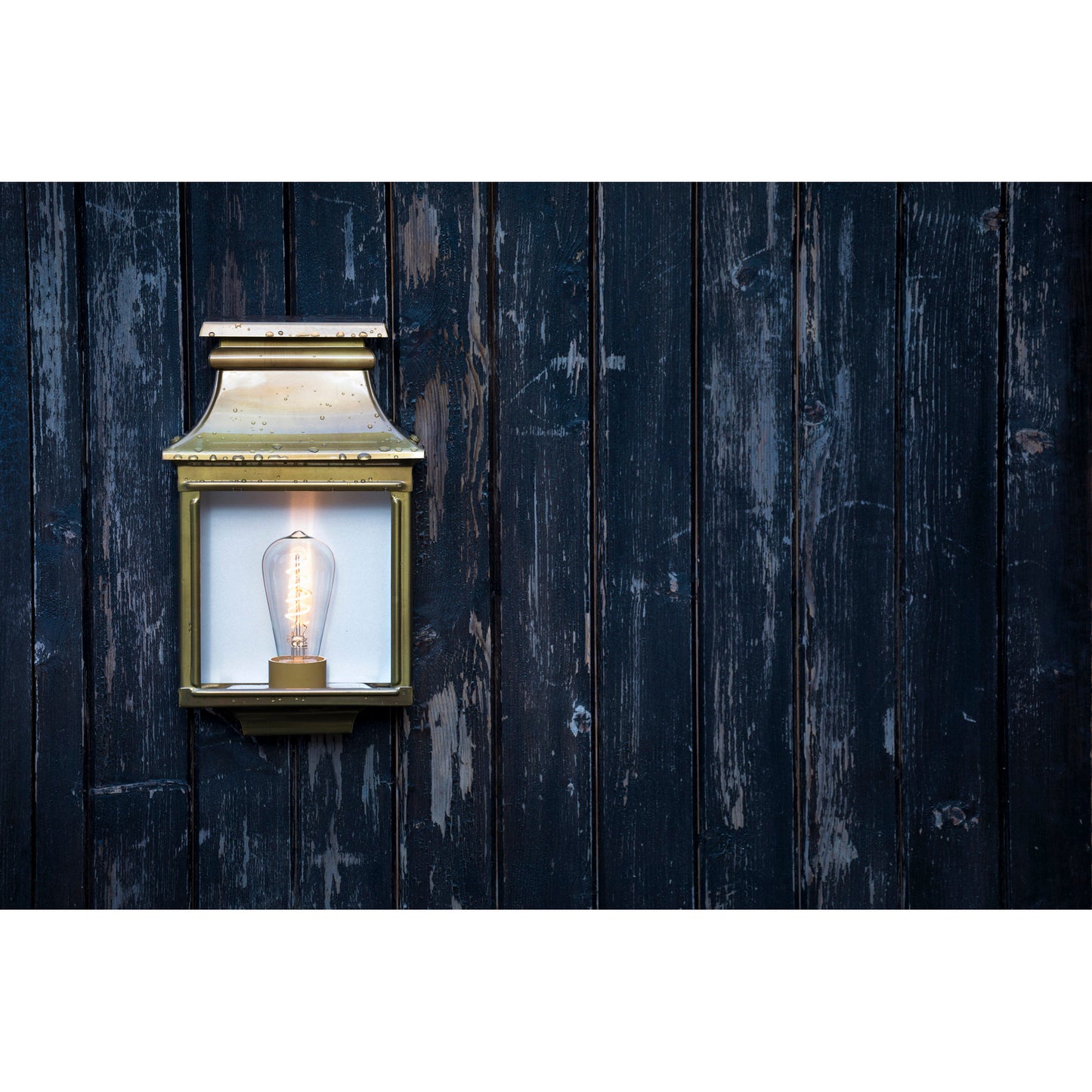 Louis Philippe 1 Clear Glass Wall Light with Three-Sided Lantern