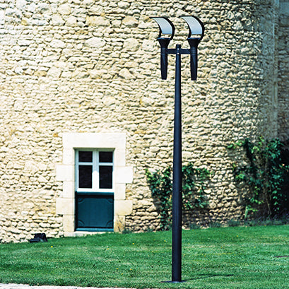 Olympic 3 Large Double Arm Frosted Glass Lamp Post