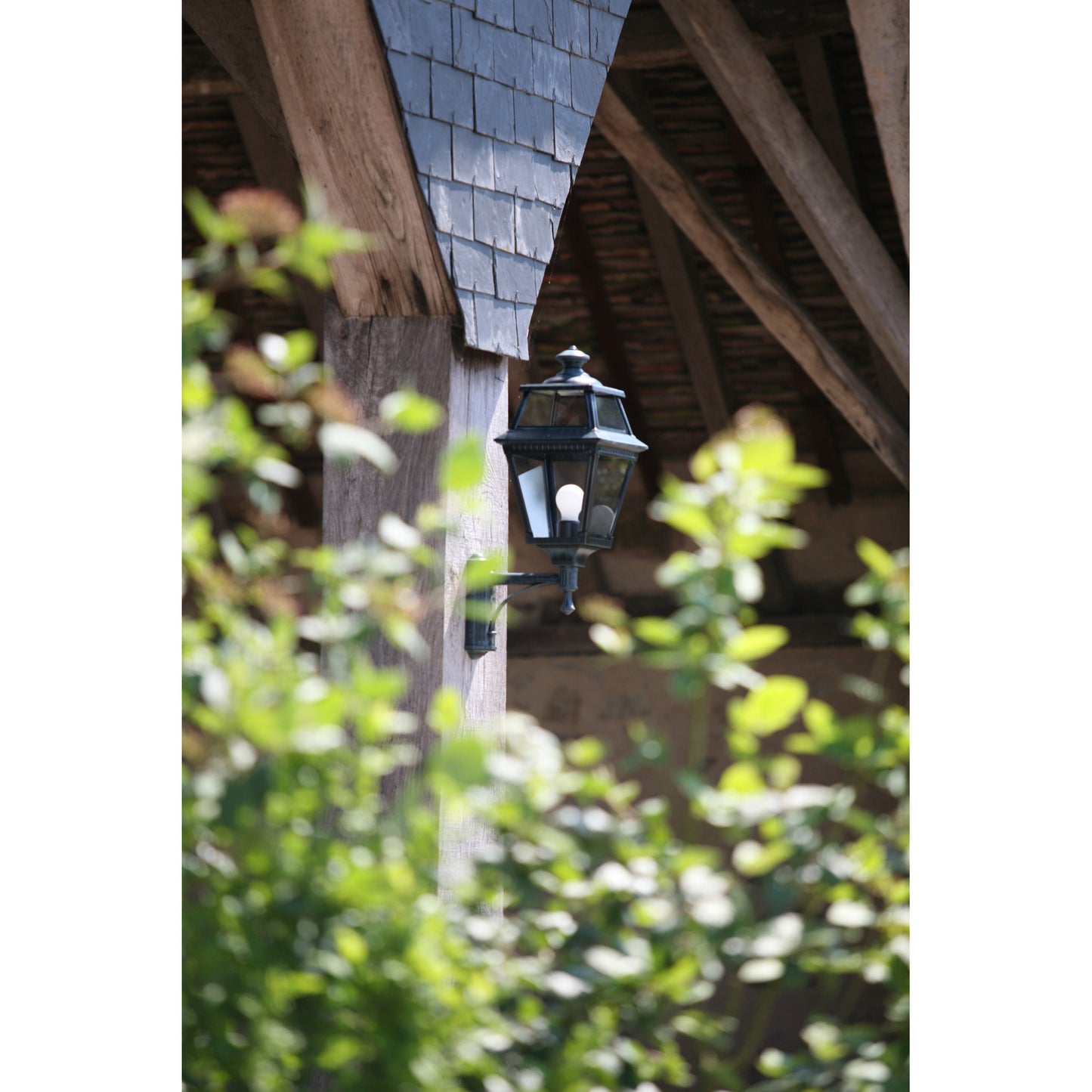 Place Des Vosges 2 Clear Glass Upwards Wall Bracket with Four-Sided Lantern