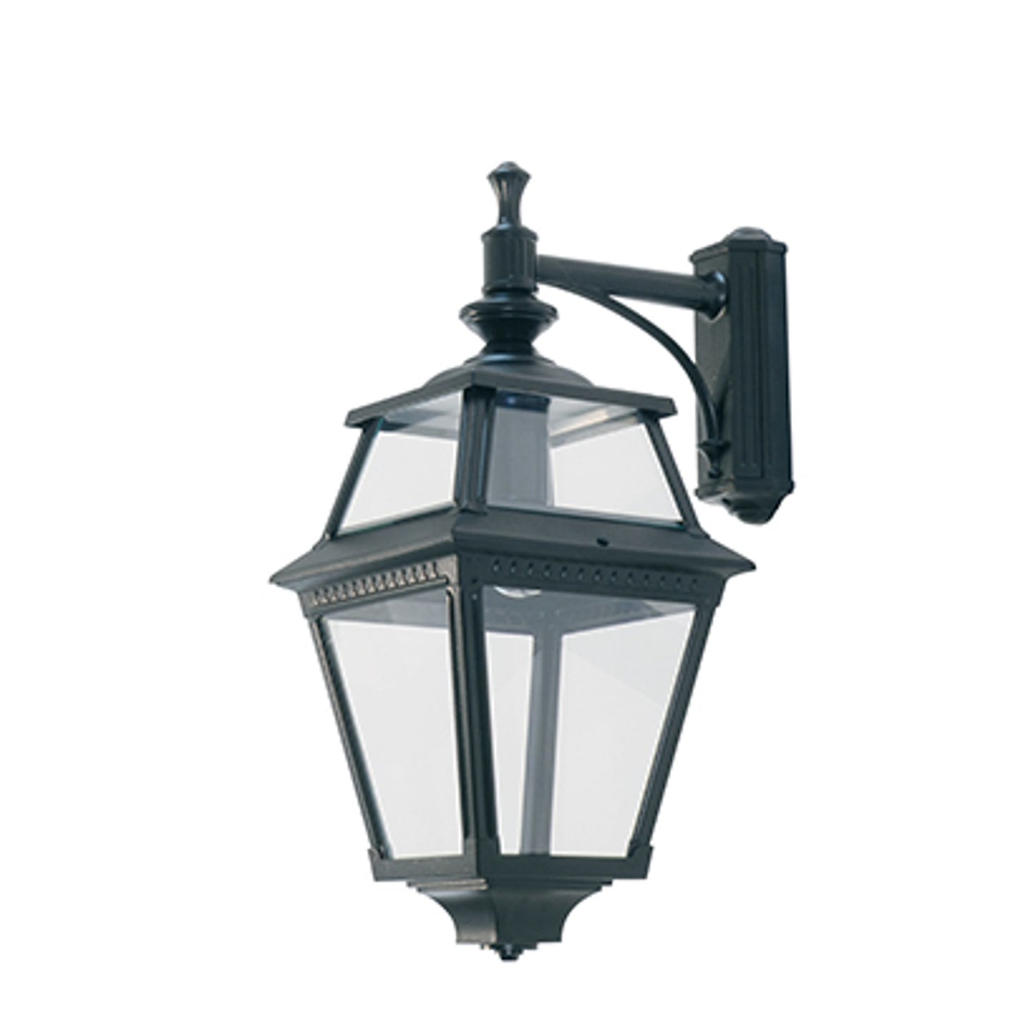 Place Des Vosges 2 Clear Glass Downwards Wall Bracket with Four-Sided Lantern