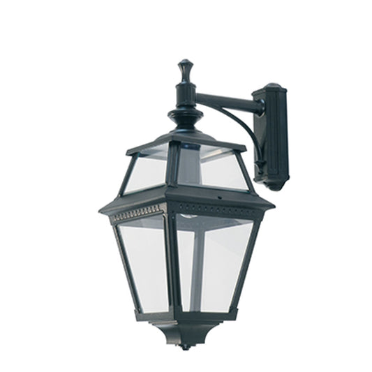 Place Des Vosges 2 Clear Glass Downwards Wall Bracket with Four-Sided Lantern