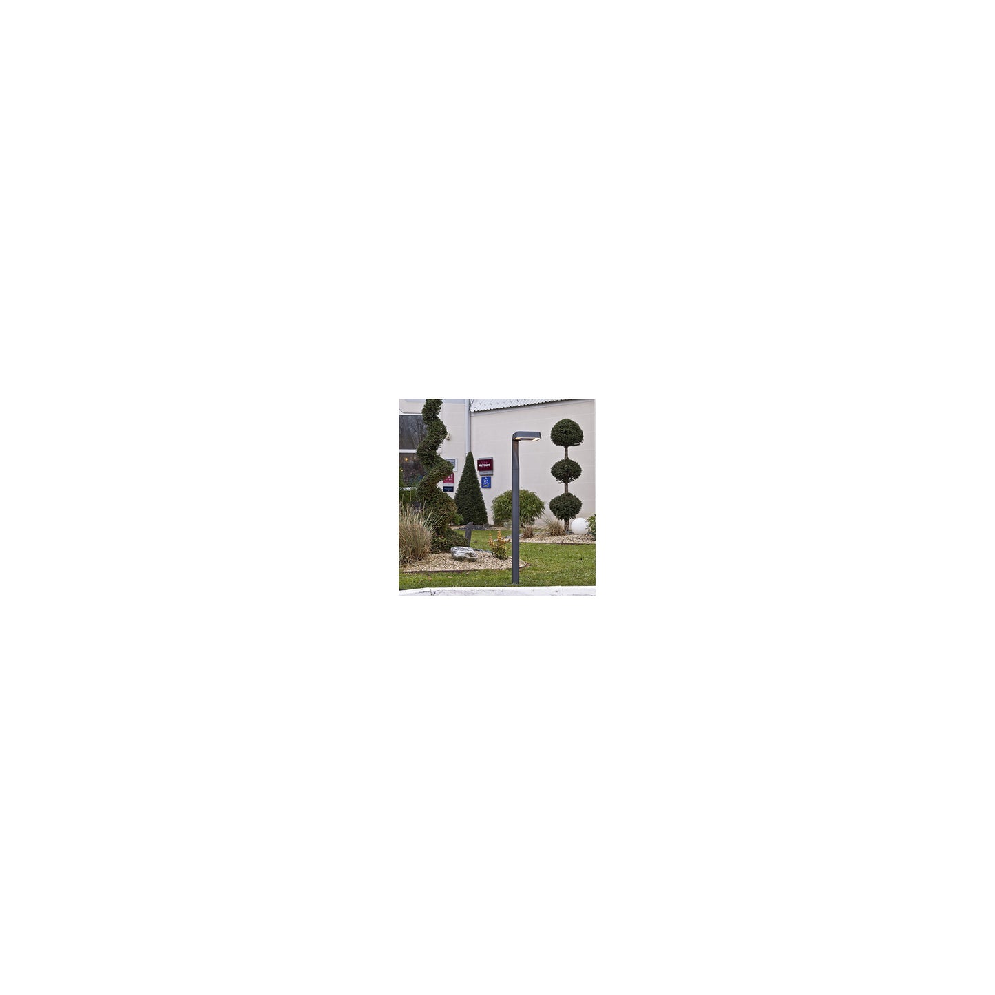 Square Large Satin 3000K Built-in LED Bollard