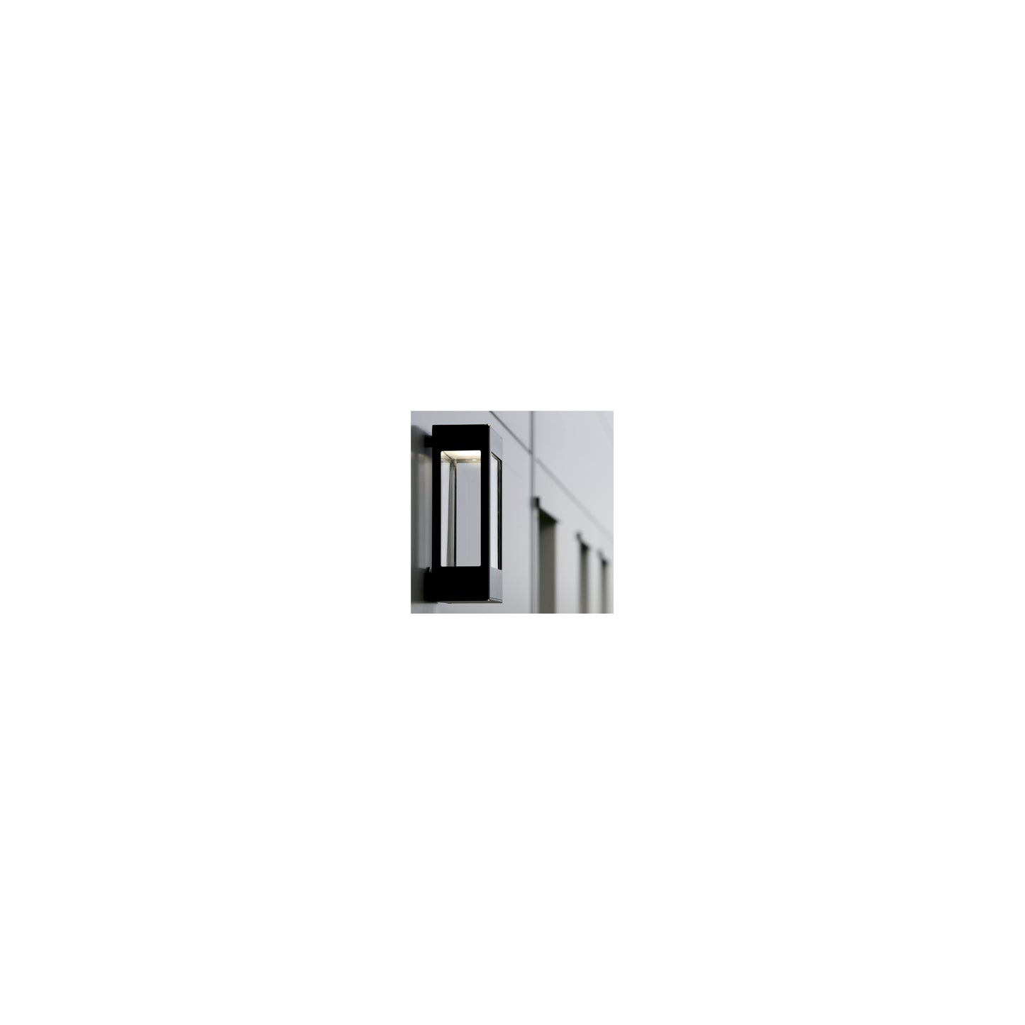 Tetra Model 1 Clear Glass E27 Wall Bracket with Extruded Aluminium Profile