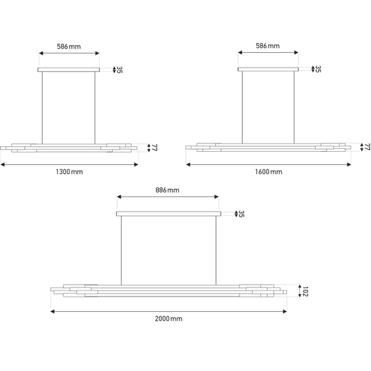 Org P Horizontal LED Pendant