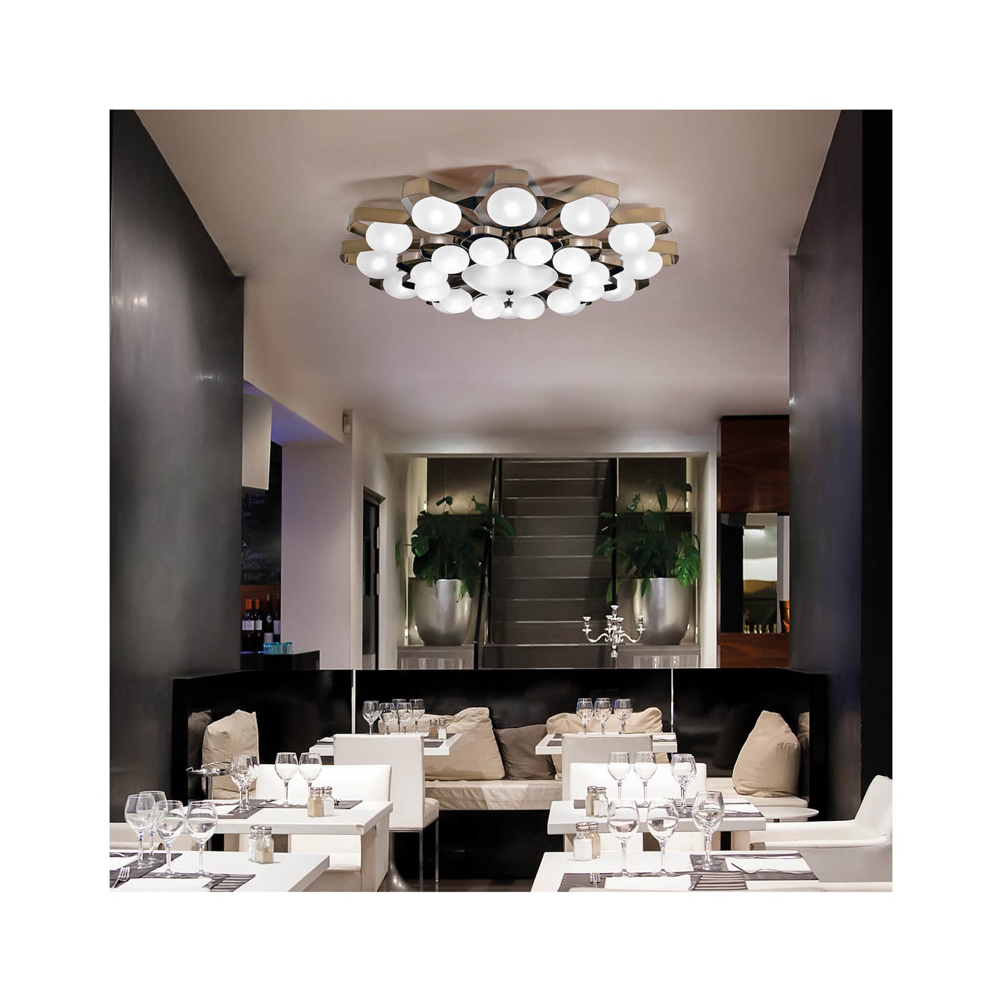 Teo Large Satin Ceiling Light