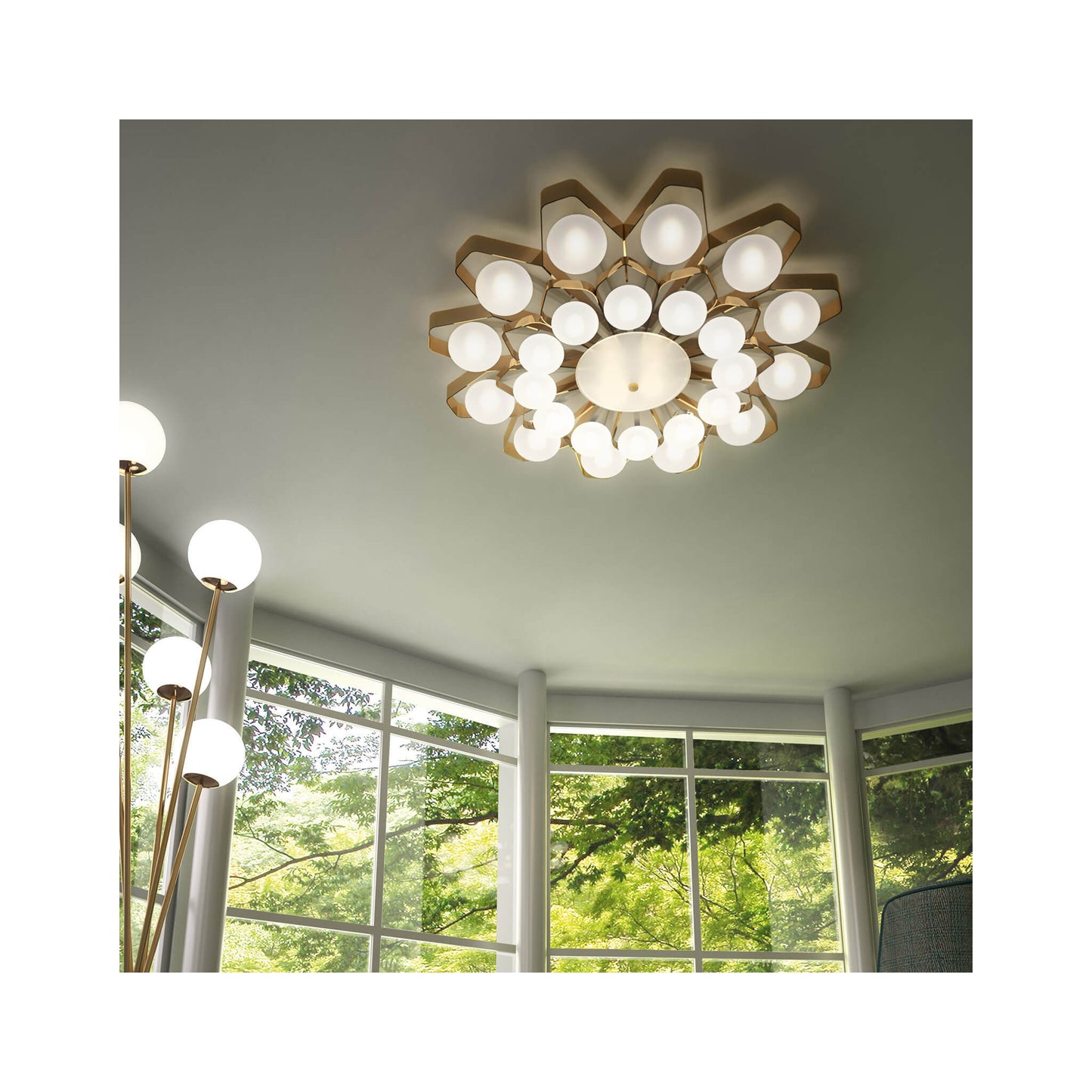 Teo Large Satin Ceiling Light