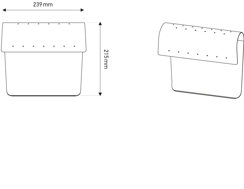 Biny Curve LED Wall Light White & Black