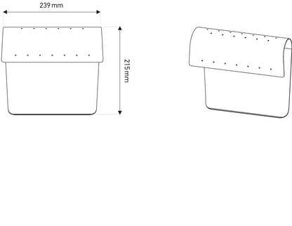 Biny Curve LED Wall Light White & Black
