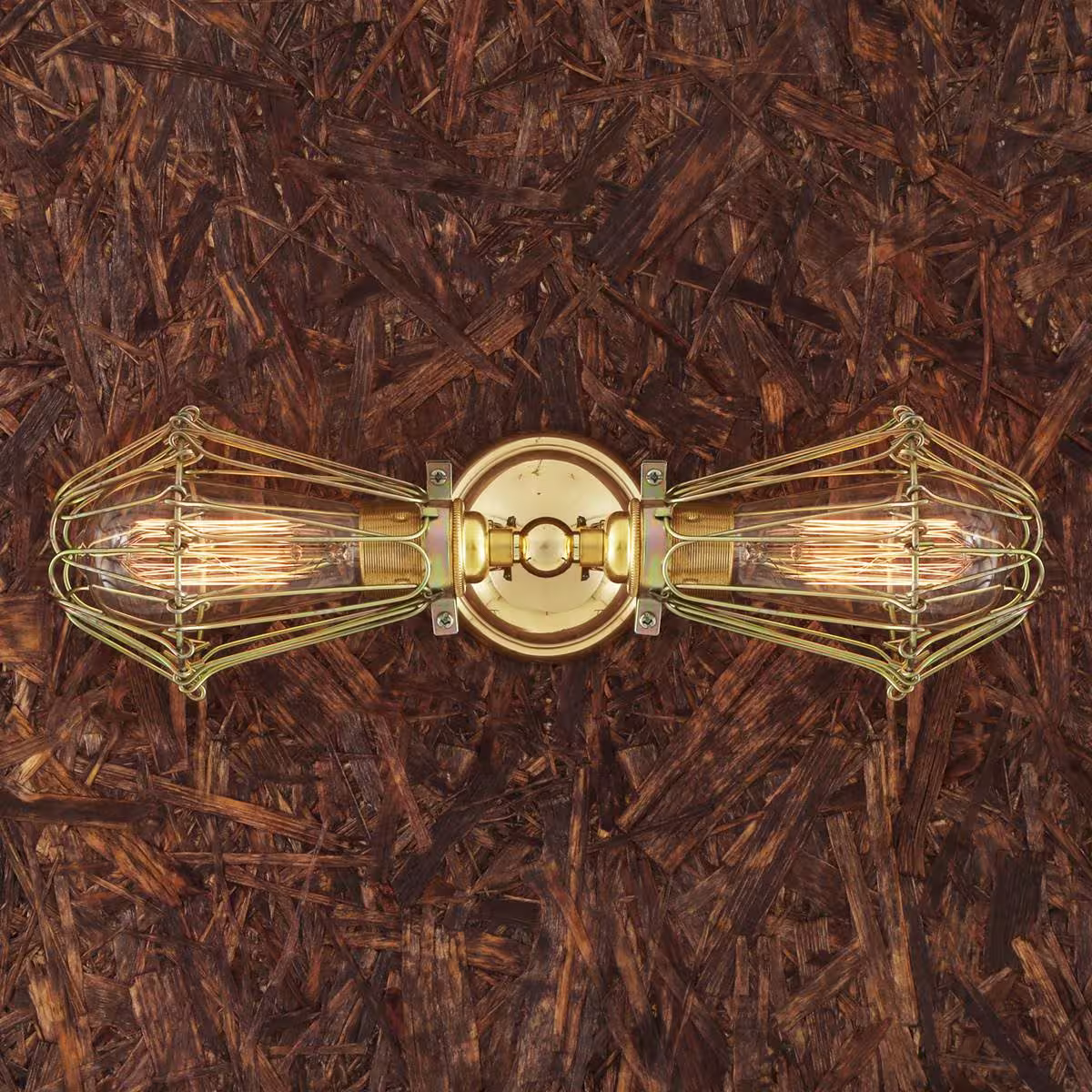 Praia Vintage Double Cage Wall Light