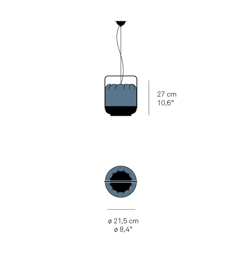 Chou Small Short Suspension Pendant