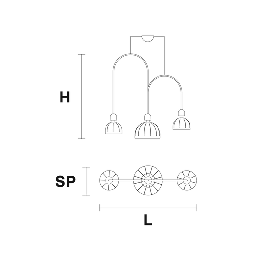 Cupoles BIL 3 3-Light LED Pendant