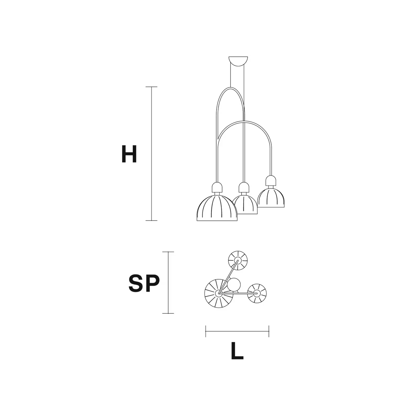 Cupoles ANG 3 3-Light LED Pendant
