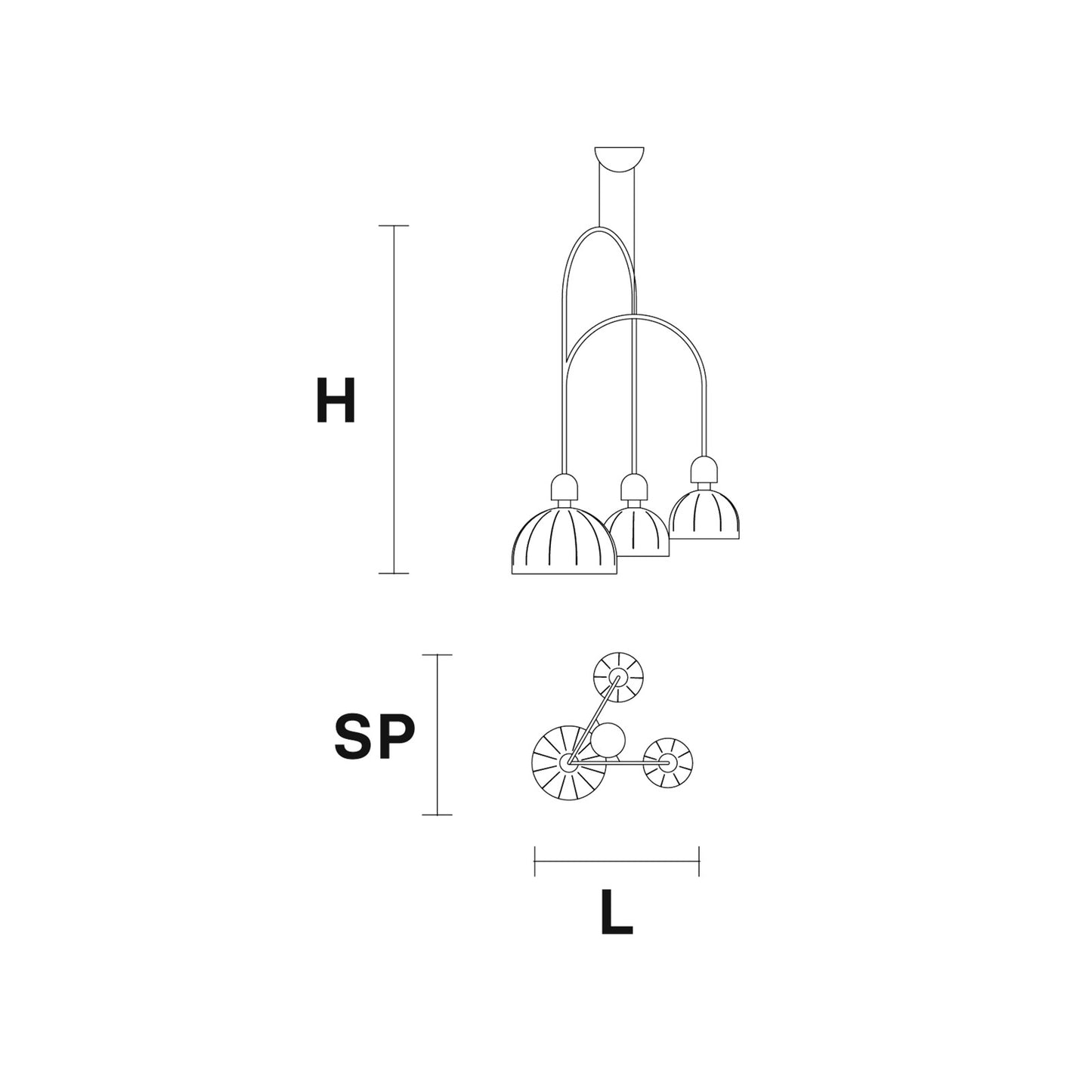 Cupoles ANG 3 3-Light LED Pendant
