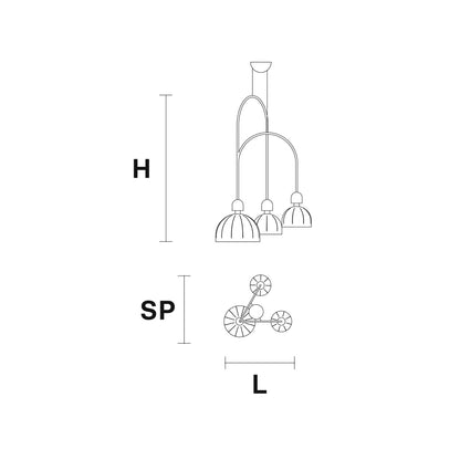 Cupoles ANG 3 3-Light LED Pendant