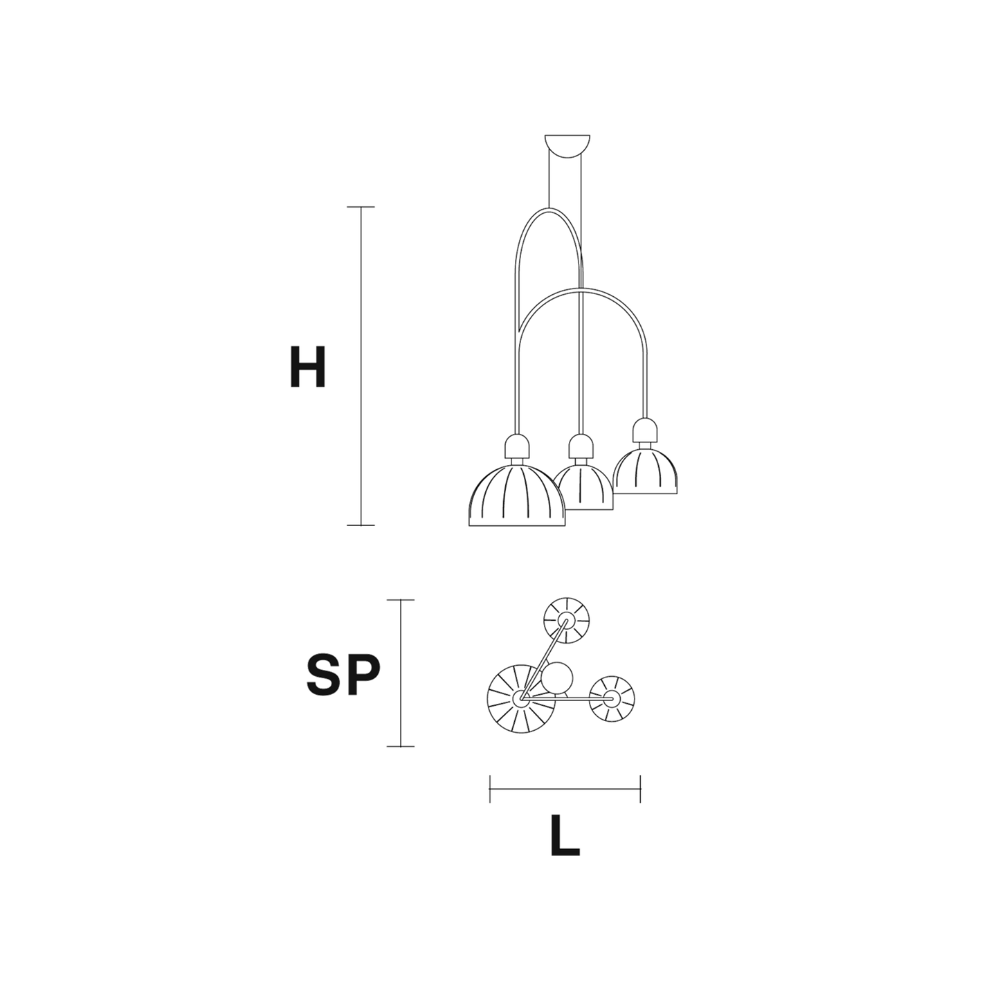 Cupoles ANG 3 3-Light LED Pendant