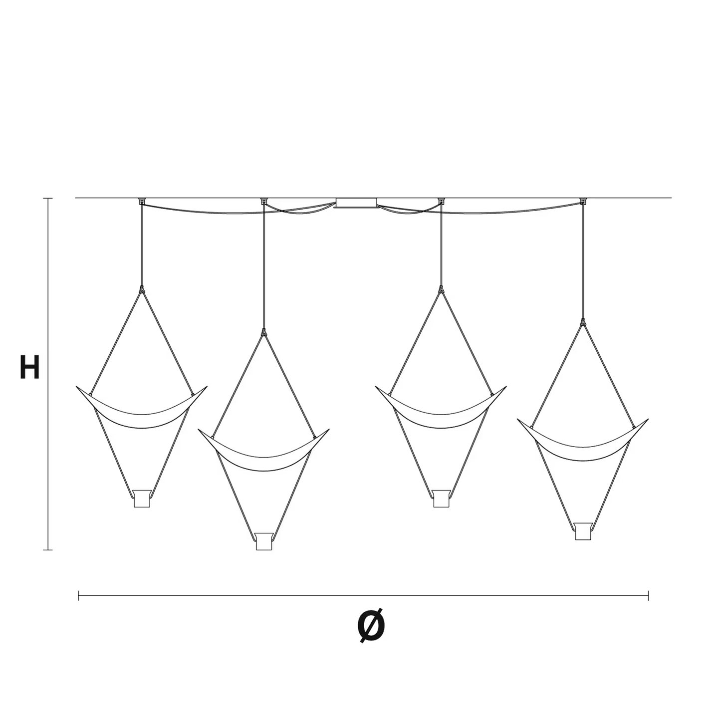Vollee C4 G 4-Light LED Bar Pendant