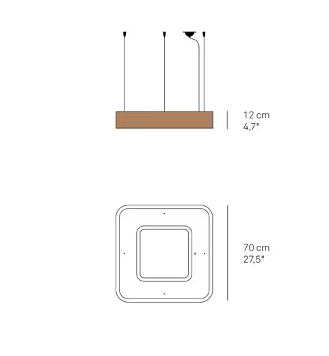 Cuad Medium LED Pendant