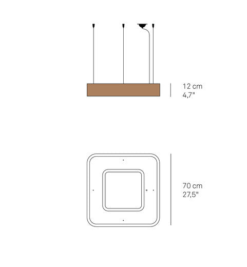 Cuad Medium LED Pendant
