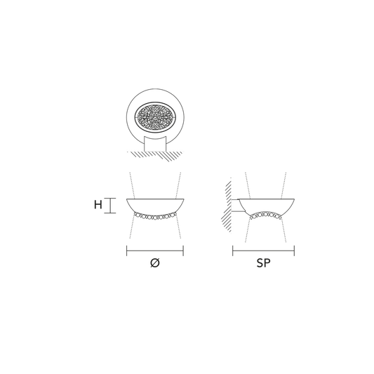 Blink A1 G Large LED Wall Light