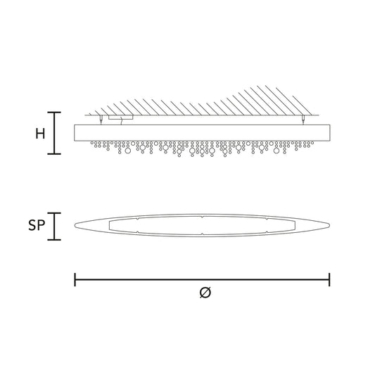 Masiero Ola Flush Ceiling Light