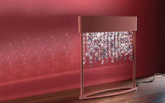 Ola LED Table Lamp with Colored Glass