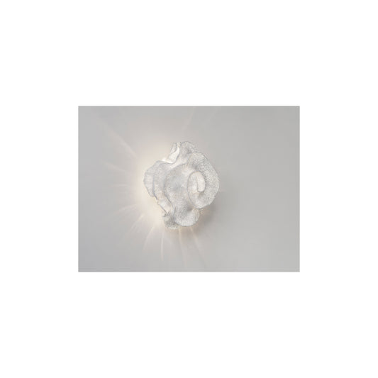Nevo Small Stainless Steel Wall Light with Unrepeated Organic Rose Shape