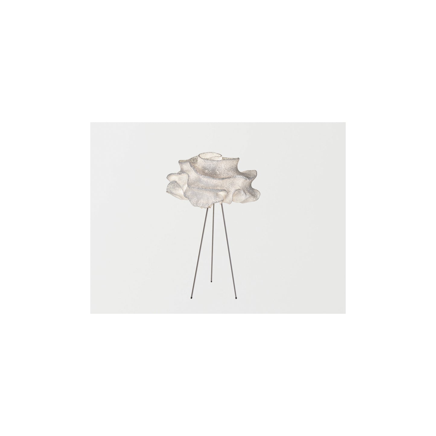Tati Table Lamp with Textured Organic Shape Steel