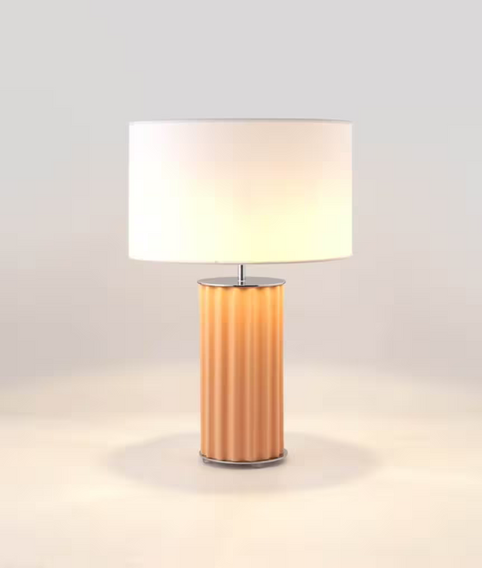 Sonica Peach Table Lamp With Shade