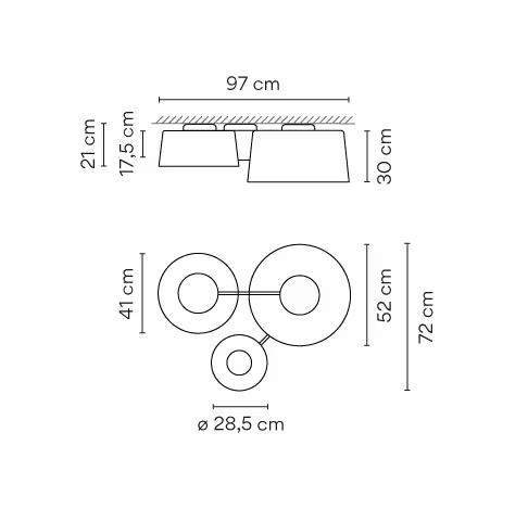 Tube Triple LED Ceiling Light
