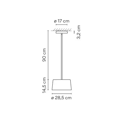 Tube Medium LED Pendant