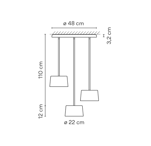 Tube 6150 Triple LED Pendent