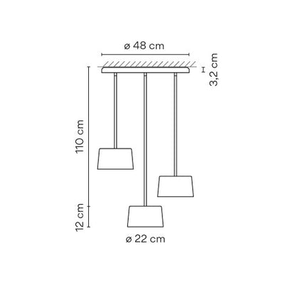 Tube 6150 Triple Pendent