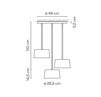 Tube 6155 Triple Pendant