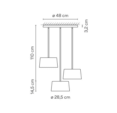 Tube 6155 Triple Pendant