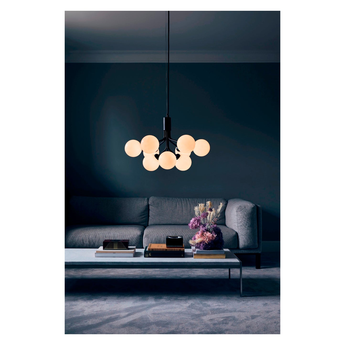 Apiales 9-Light Chandelier with Glass Shade
