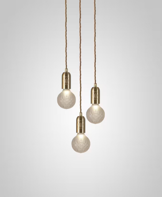 Crystal Bulb 3-Light Frosted LED Pendant
