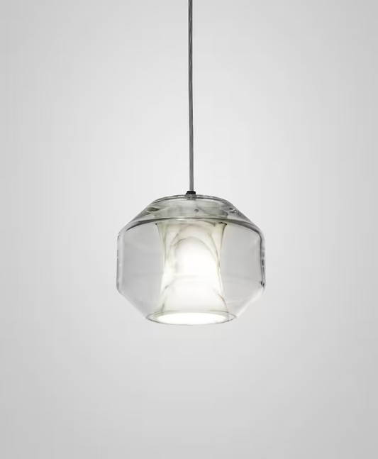 Chamber Single LED Pendant with Carrara Marble
