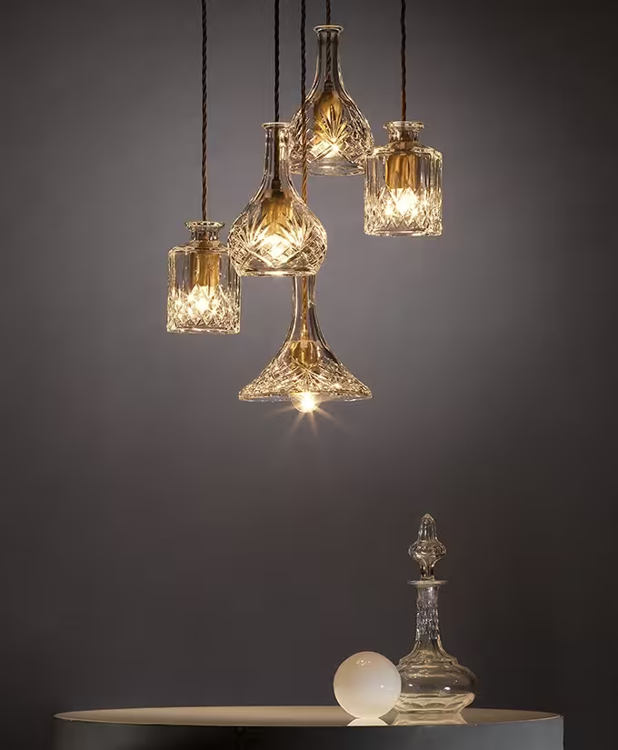 Decanterlight Tulip Single Pendant with Lead Crystal