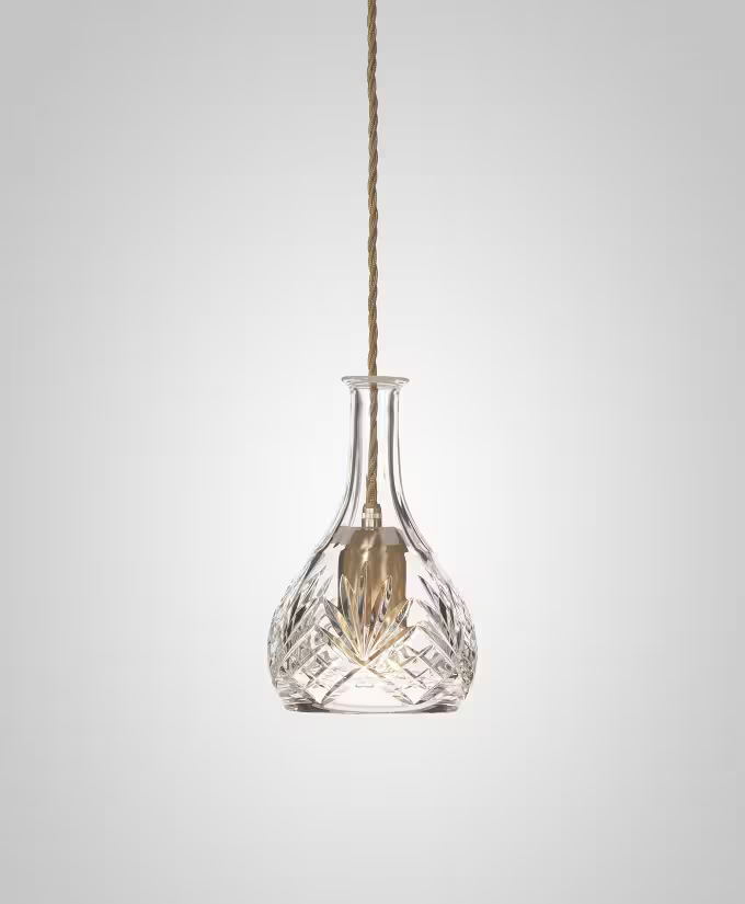 Decanterlight Bell Single Pendant with Lead Crystal
