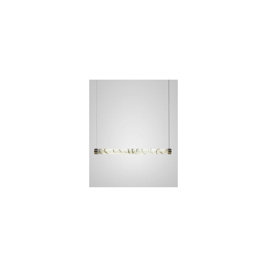 Tube Light LED Linear Pendant with Carrara Marble